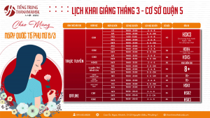 Lịch học tiếng Hoa quận 5